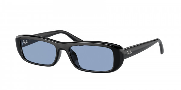 Ray-Ban RB4436D Sunglasses, 667772 BLACK LIGHT BLUE (BLACK)