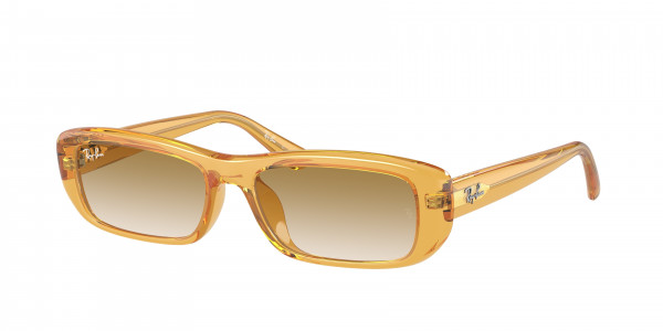 Ray-Ban RB4436D Sunglasses, 668213 TRANSPARENT YELLOW CLEAR GRADI (YELLOW)