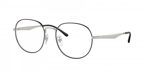 Ray-Ban Optical RX6517D Eyeglasses, 2983 BLACK ON SILVER (BLACK)