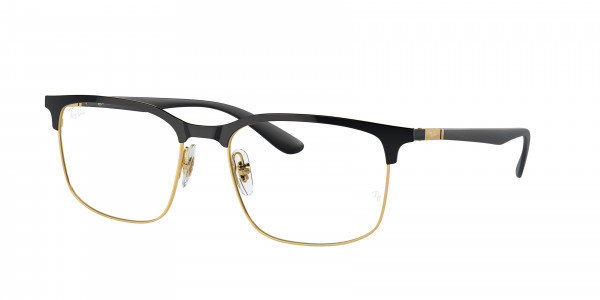 Ray-Ban Optical RX6518 Eyeglasses, 2890 BLACK ON ARISTA (BLACK)