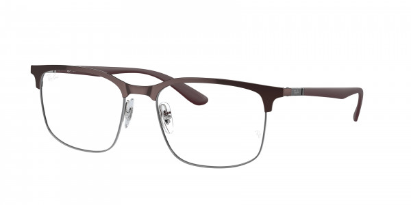 Ray-Ban Optical RX6518 Eyeglasses, 3162 BROWN ON GUNMETAL (BROWN)