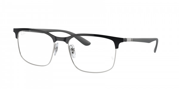 Ray-Ban Optical RX6518 Eyeglasses, 3163 BLACK ON SILVER (BLACK)