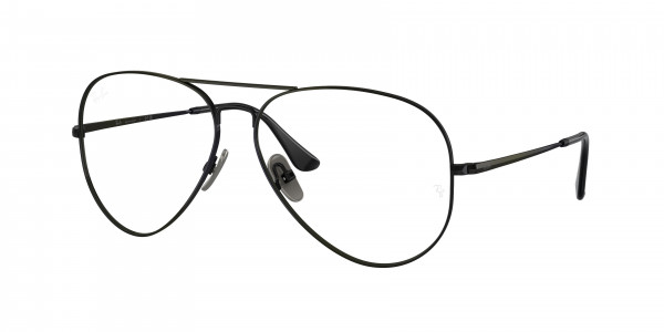 Ray-Ban Optical RX8789 AVIATOR TITANIUM Eyeglasses, 1244 AVIATOR TITANIUM BLACK (BLACK)