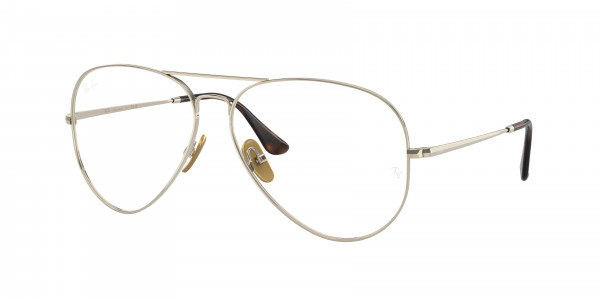 Ray-Ban Optical RX8789 AVIATOR TITANIUM Eyeglasses, 1246 AVIATOR TITANIUM ARISTA (GOLD)