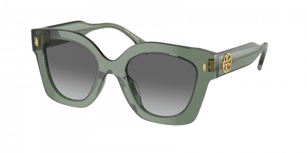 Tory Burch TY7201U Sunglasses, 194111 TRANSPARENT SAGE LIGHT GREY GR (GREEN)