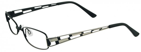 MDX S3195 Eyeglasses, SATIN BLACK AND SILVER