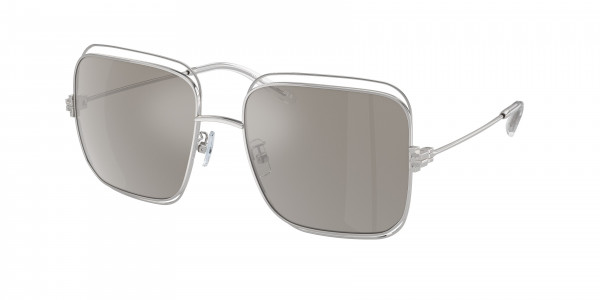 Tory Burch TY6107 Sunglasses, 33586G SILVER LIGHT GREY MIRROR SILVE (SILVER)