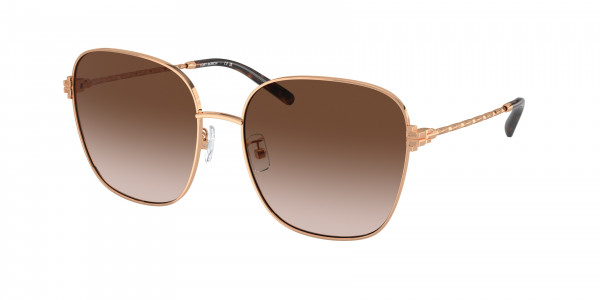 Tory Burch TY6108 Sunglasses, 335313 ROSE GOLD LIGHT BROWN GRADIENT (GOLD)
