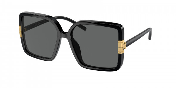 Tory Burch TY9075U Sunglasses, 196487 BLACK DARK GREY (BLACK)