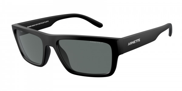 Arnette AN4338 PHOXER Sunglasses, 290081 PHOXER MATTE RECYCLED BLACK PO (BLACK)