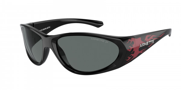Arnette AN4342 ILUM 2.0 Sunglasses, 294681 ILUM 2.0 BLACK/RED FLAMES DARK (BLACK)