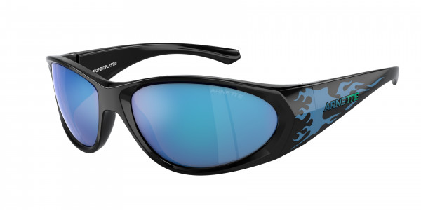 Arnette AN4342 ILUM 2.0 Sunglasses, 295925 ILUM 2.0 BLACK/BLUE FLAMES LIG (BLACK)