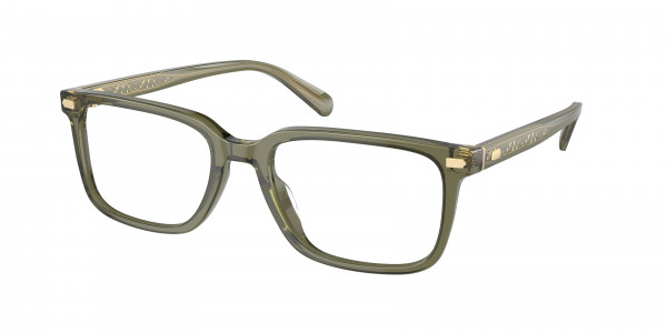Coach HC6239U Eyeglasses, 5818 TRANSPARENT OLIVE (GREEN)