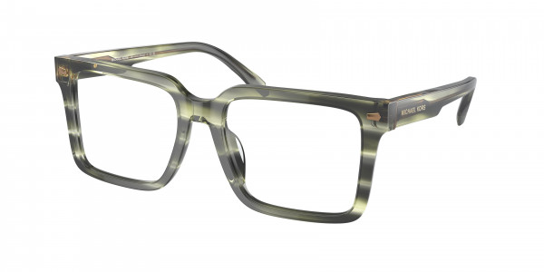 Michael Kors MK4121U MOSEL Eyeglasses, 3978 MOSEL OLIVE HORN (GREEN)