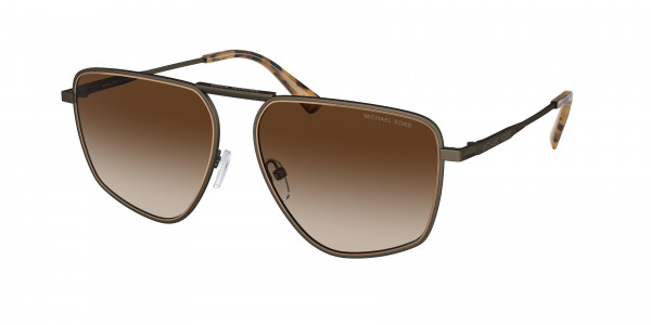 Michael Kors MK1153 SILVERTON Sunglasses, 100113 SILVERTON MATTE HUSK BROWN GRA (GREY)