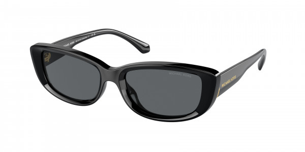 Michael Kors MK2210U ASHEVILLE Sunglasses, 300587 ASHEVILLE BLACK DARK GREY SOLI (BLACK)