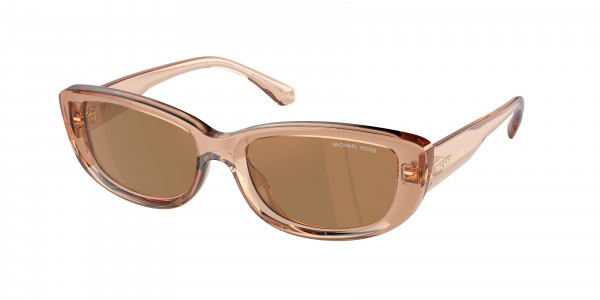 Michael Kors MK2210U ASHEVILLE Sunglasses, 3999/O ASHEVILLE BROWN TRANSPARENT BR (BROWN)