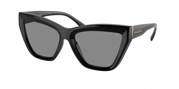Michael Kors MK2211U DUBAI Sunglasses, 30053F DUBAI BLACK DARK GREY SOLID (BLACK)