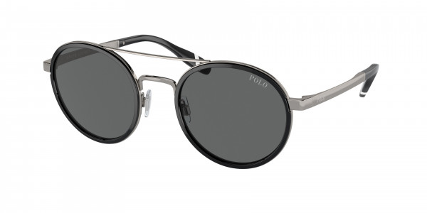 Polo PH3150 Sunglasses, 921687 BLACK/GUNMETAL DARK GREY (BLACK)