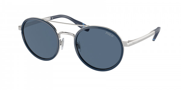 Polo PH3150 Sunglasses, 926080 NAVY BLUE/SILVER DARK BLUE (BLUE)