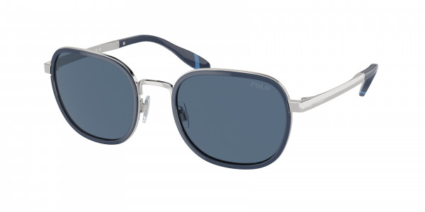 Polo PH3151 Sunglasses, 926080 BLUE/SILVER DARK BLUE (BLUE)
