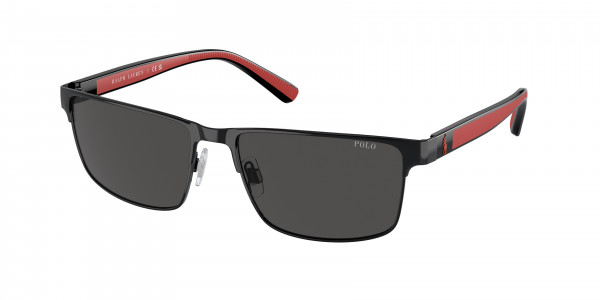 Polo PH3155 Sunglasses, 922387 SHINY BLACK DARK GREY (BLACK)