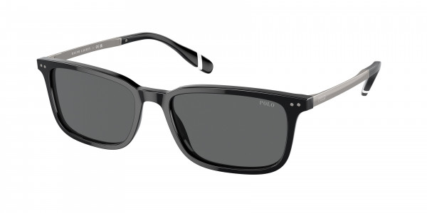 Polo PH4212F Sunglasses, 500187 SHINY BLACK DARK GREY (BLACK)