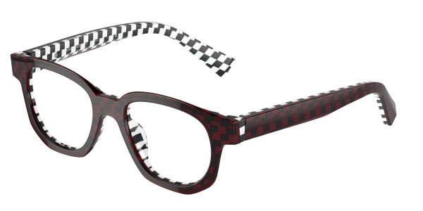 Alain Mikli A03161 Eyeglasses, 003 TRANS. BURG./DAM. BLACK WHITE (RED)