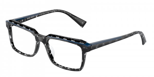 Alain Mikli A03168 Eyeglasses, 002 BLACK CRYSTAL DAMIER / BLUE (BLACK)