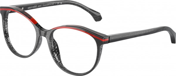 Alain Mikli A03501 Eyeglasses, 005 POINTILLEE BLACK/ROUGE NACREE (BLACK)
