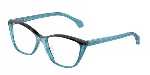 Alain Mikli A03502 Eyeglasses, 001 TRANSPARENT TEAL / NOIR NACREE (BLUE)