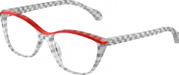 Alain Mikli A03502 Eyeglasses, 005 NEW DAMIER BLACK WHITE/ROUGE (MULTICOLOR)