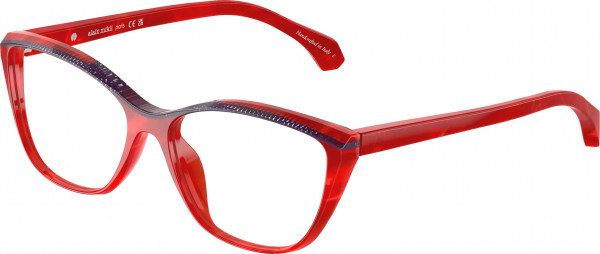 Alain Mikli A03502 Eyeglasses, 008 ROUGE NACREE/POINTILLEE PURPLE (RED)