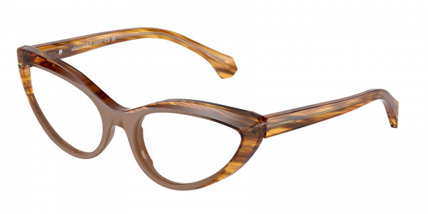 Alain Mikli A03503 Eyeglasses, 003 OPAL BROWN / STRIPED HAVANA (BROWN)