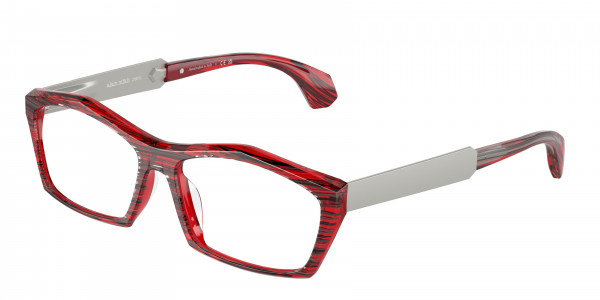 Alain Mikli A03505 Eyeglasses, 002 STRIPED RED BROWN ORANGE (MULTICOLOR)