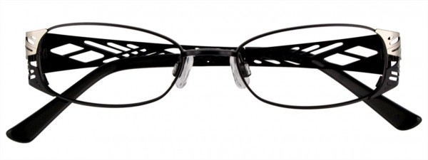 Takumi T9776 Eyeglasses, SATIN BLACK AND SILVER