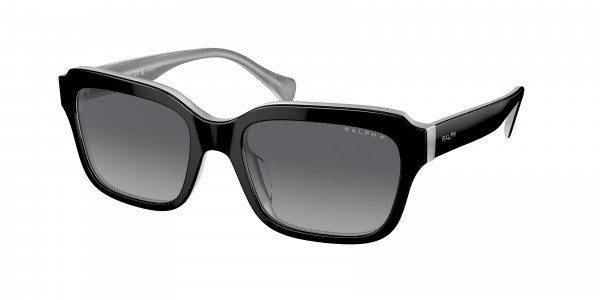 Ralph RA5312U Sunglasses, 6066T3 SHINY BLACK ON OPAL GREY POLAR (BLACK)