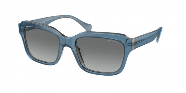 Ralph RA5312U Sunglasses, 606811 TRANSP BLUE/MILKY LIGHT GREY G (BLUE)