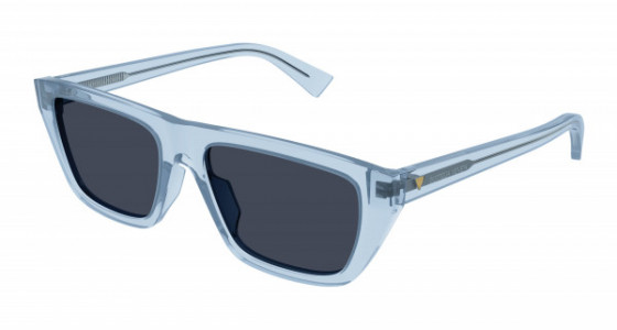 Bottega Veneta BV1291S Sunglasses, 003 - LIGHT-BLUE with BLUE lenses