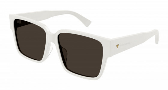 Bottega Veneta BV1287SA Sunglasses, 004 - WHITE with BROWN lenses