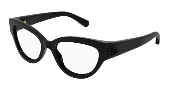 Gucci GG1598O Eyeglasses, 001 - BLACK with TRANSPARENT lenses