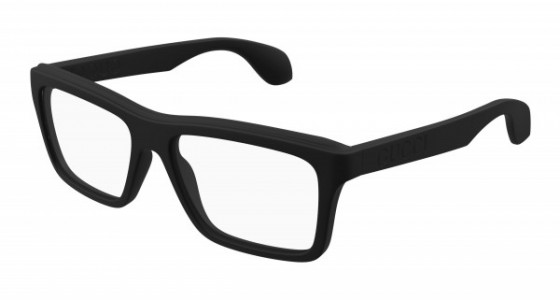 Gucci GG1573O Eyeglasses, 001 - BLACK with TRANSPARENT lenses