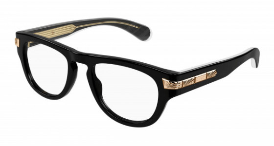 Gucci GG1519O Eyeglasses, 001 - BLACK with TRANSPARENT lenses