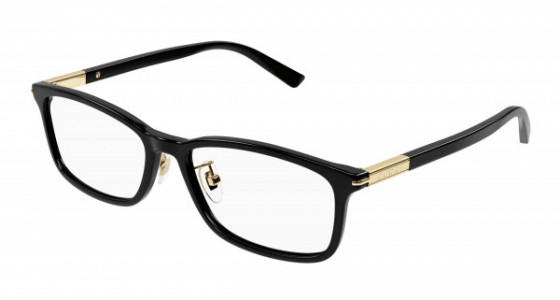 Gucci GG1506OJ Eyeglasses, 001 - BLACK with TRANSPARENT lenses
