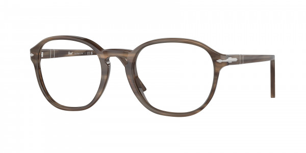 Persol PO3343V Eyeglasses, 1208 STRIPED BROWN (TORTOISE)