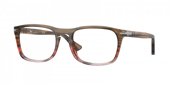 Persol PO3344V Eyeglasses, 1206 STRIPED BROWN GRADIENT RED (BROWN)