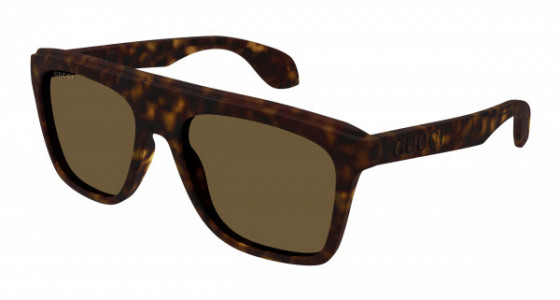 Gucci GG1570S Sunglasses, 002 - HAVANA with BROWN lenses