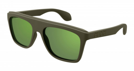 Gucci GG1570S Sunglasses, 005 - GREEN with GREEN lenses