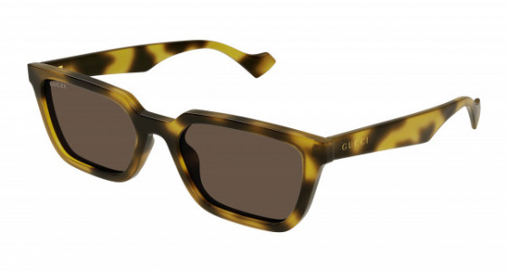 Gucci GG1539S Sunglasses, 005 - YELLOW with BROWN lenses