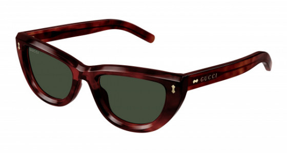 Gucci GG1521S Sunglasses, 002 - HAVANA with GREEN lenses